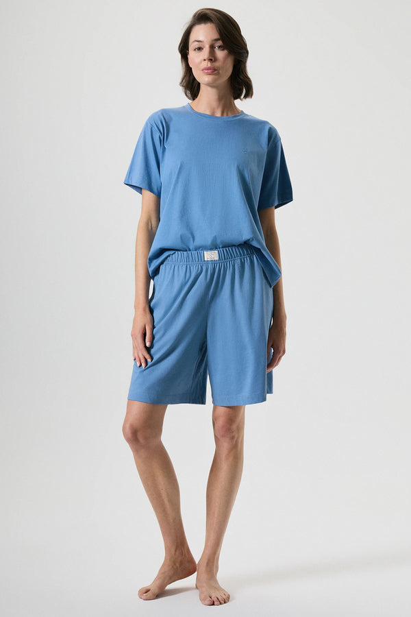 %100 pamuk rahat kesim şortlu takım