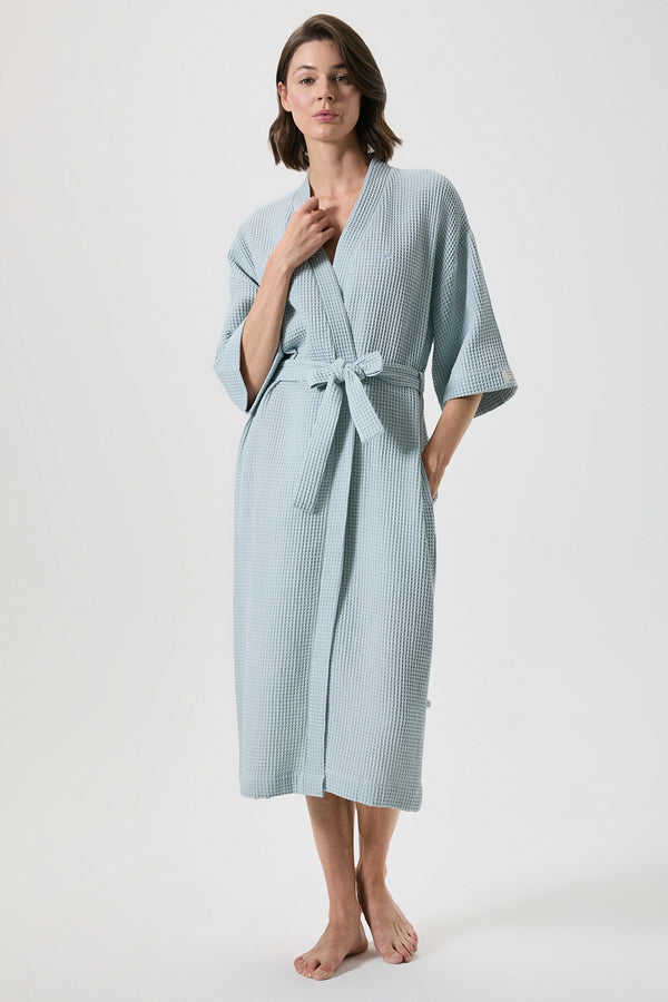 %100 pamuk waffle sabahlık